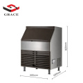 Commercial Ice Maker 73kg Per Day with Storage Bin - Stainless Steel Industrial Under counter Ice Cube Machine